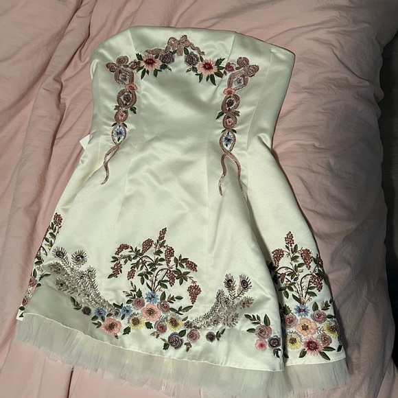 Clio Peppiatt Peacock Mini Dress - Picture 6 of 7